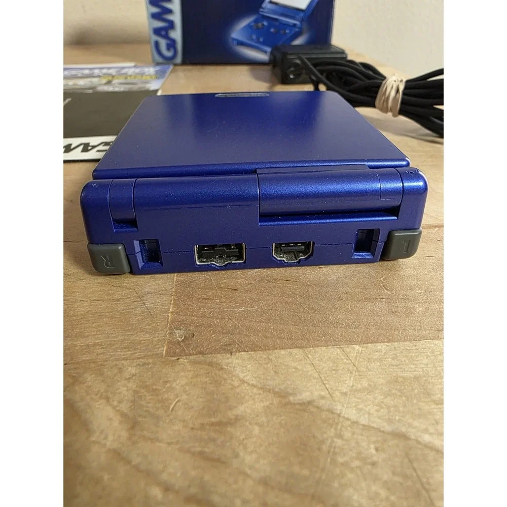 NINTENDO GAMEBOY SP Cobalt Blue Console w/BOX, MANUALS, Charger Tested Working